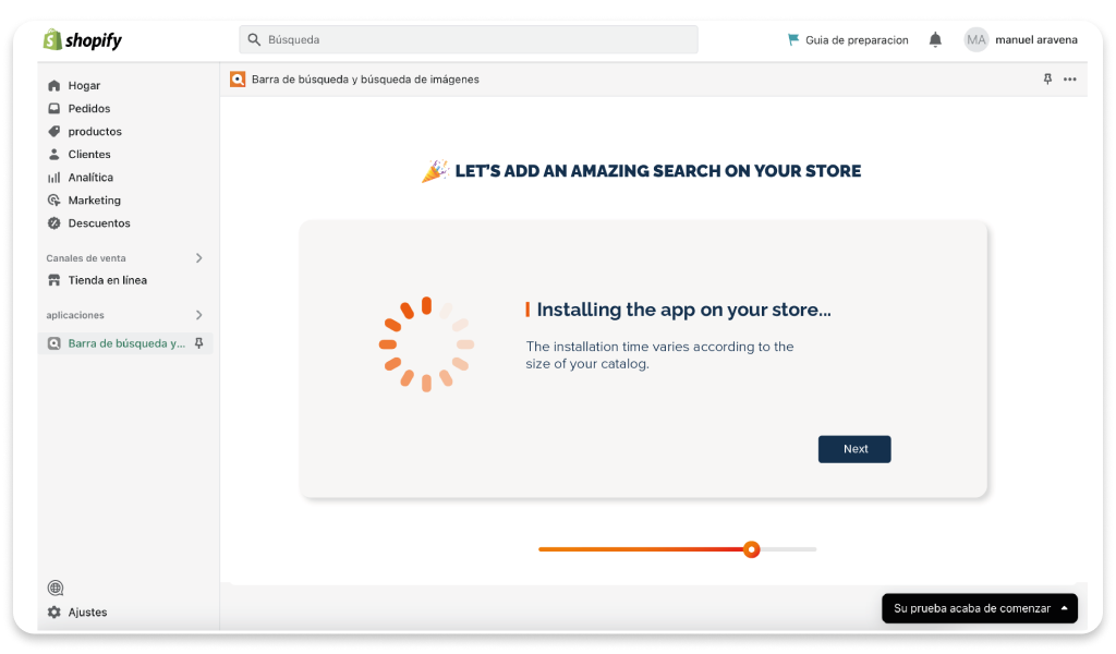 Impresee's Smart Search Bar app on Shopify - step 3